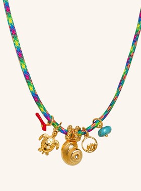 英国george melis欧美多吊坠夏季海洋小鱼海星鱼骨绳子项链真空