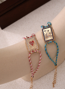 英国george melis文艺复古风塔罗牌大方牌项链爱心月亮时尚项链