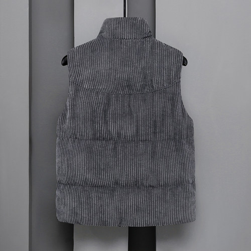 马甲男士秋冬季立领棉马夹韩版潮流百搭短款修身棉衣冬装坎肩外套 - 图2