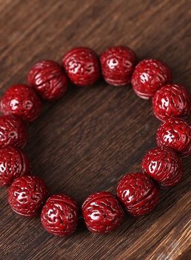 机刷包浆桃核手串蚂蚁纹