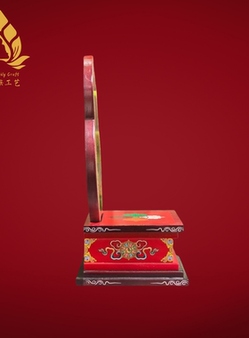 尼泊尔纯铜鎏金佛龛供桌家用供奉座台菩萨神财神爷架放7寸像