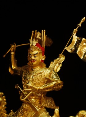 格萨尔王台湾鎏金密宗居家佛像