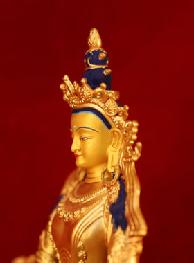 纯铜鎏金密宗居家供奉无量寿佛