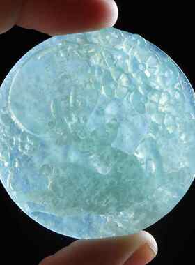 男女款挂件岫玉天青冻吊坠