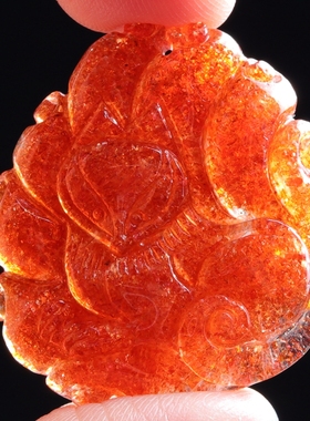 男女金太阳日光石吊坠天然