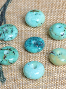 男女绿松石平安扣吊坠