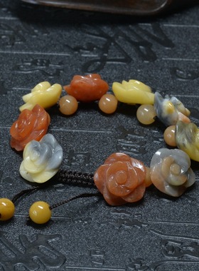 天然新疆手链彩玉