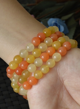 新疆天然戈壁玉多圈手钏