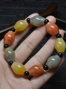 天然新疆花瓶手钏彩玉