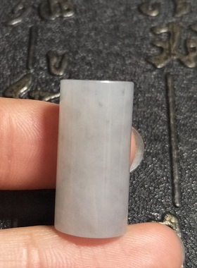 直径10.5mm新疆和田玉 青花籽料 勒子珠 顶珠 腰珠 桶珠 挂坠 68#