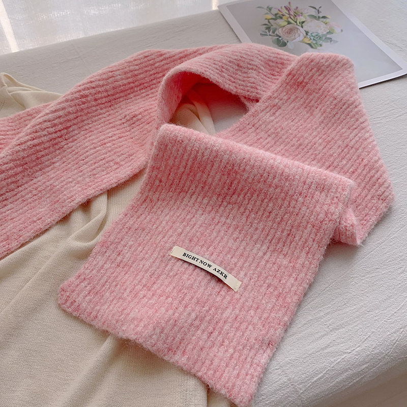 淡雅紫色针织羊毛围巾立体感纯色毛线围脖女韩系秋冬季百搭加厚,淘宝优惠券,粉丝福利购,淘宝优惠卷