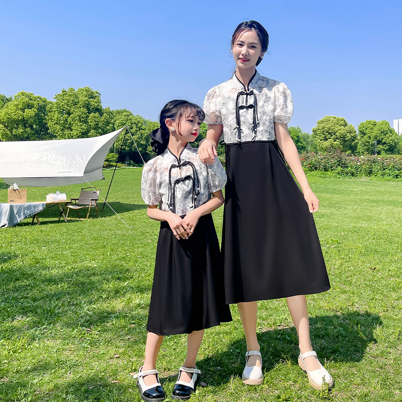 亲子装母女夏款吊带裙子夏季高级感连衣裙小香风套装裙夏装两件套