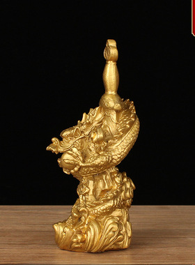 铜龙摆件铜剑龙盘龙宝剑蟠龙剑神家居办公室生肖龙装饰工艺礼品