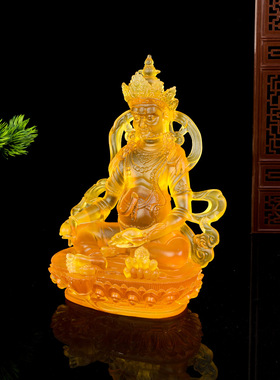 五路财神黄绿财神水琉璃佛像家居礼佛工艺礼品 树脂摆件厂家新款