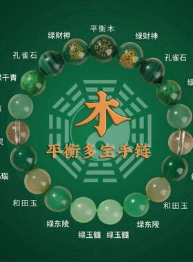 旺财运手链2025五行天然黑蓝水晶补喜用金水火土水木手串缺男女款