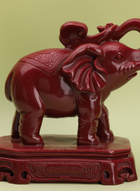 朱砂紫砂大象摆件奢华家居装饰祥瑞如意开业乔迁送礼佳品让好运常