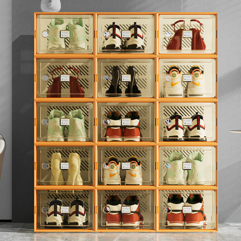 透明收纳盒塑料抽屉式球鞋折叠鞋柜 朋菲鞋盒