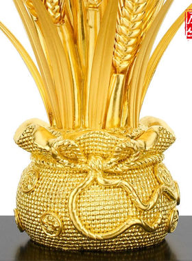 厚愿华成开业礼品公司黄金麦穗招财摆件家居饰品礼物金箔装饰品送