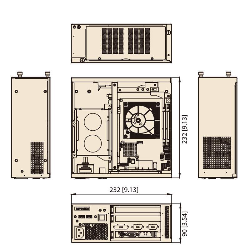 小型工控机AIMC-3201-00A1E H81芯片双网口抗震视觉工业电脑 - 图0