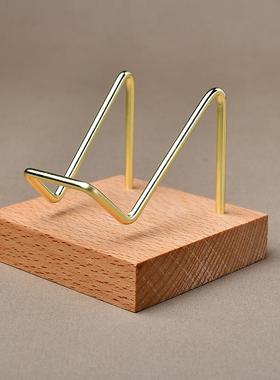 奇石底座矿物晶体矿石木底座水晶球底座托架支架展示架金属文玩小