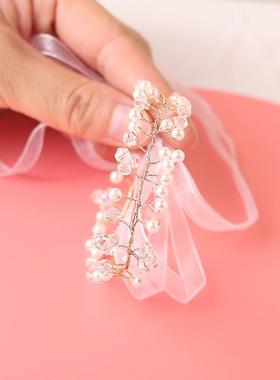 伴娘手腕花姐妹团手花高档唯美新娘韩式森系小清新婚礼结婚手环