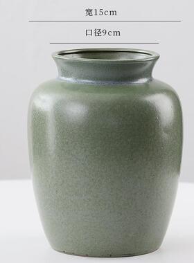 水培绿植现代简约特大号花瓶陶瓷客厅插花干花装饰摆件电视柜蓝色