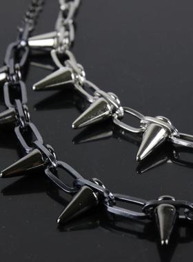 朋克项链小众美式高街暗黑潮流嘻哈铆钉项圈毛衣炼男女酷
