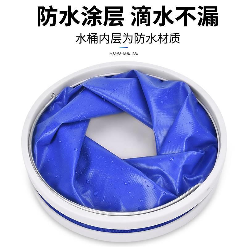 11升折叠伸缩洗车用水桶便携式多功能大号帆布汽车软桶钓鱼户外 - 图2