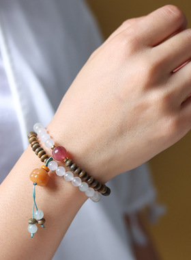 菩提柿子款阿根廷绿檀DIY手链厂家批发规格4×6男女首饰装饰念珠