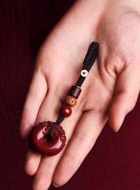 原矿朱砂貔貅平安扣吊坠高含量紫金砂皮丘项链吊坠批发代发祥云