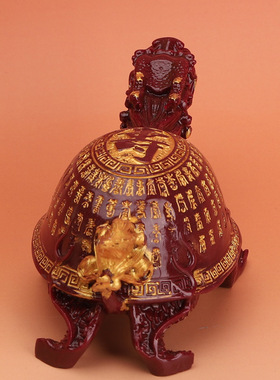 朱砂摆件百寿龟摆件龙头龟祝贺寿礼家居装饰品酒柜玄关摆设寿字龟