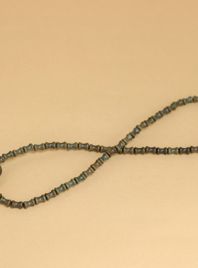 莲花盛开款DIY绿檀木竹节珠手链 厂家批发规格0.3×0.7男女念珠