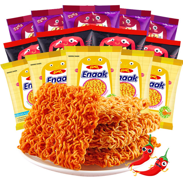 Indonesia imported gemez chicken crispy noodles enaak chicken noodles dry eating noodles palm crispy instant noodles snacks
