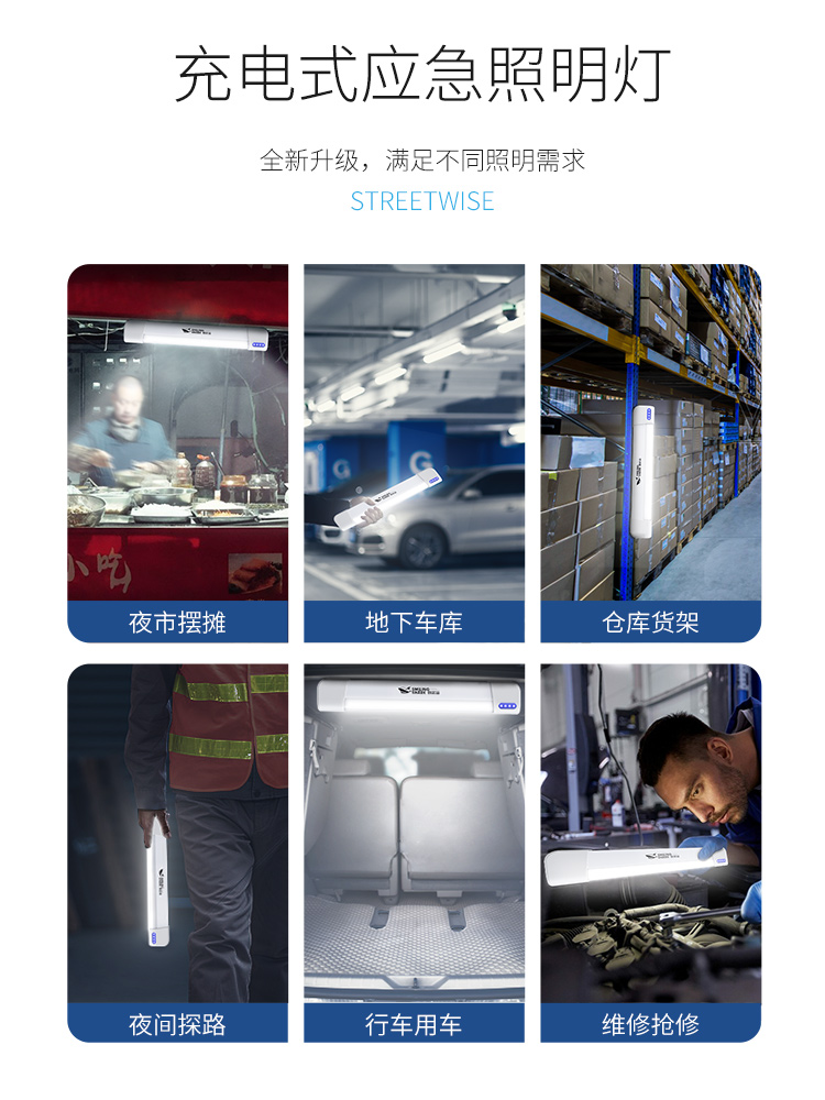 充电照明灯无线移动磁吸家用停电备用应急灯户外露营摆摊灯夜市灯 - 图0