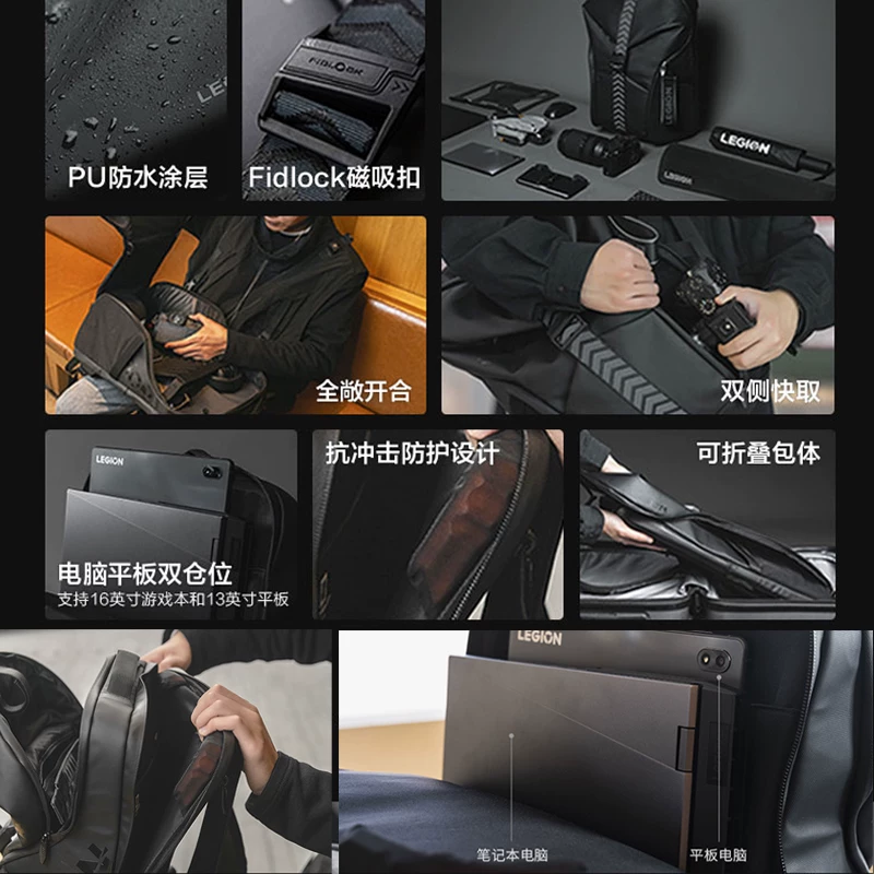 Натуральная универсальная вместительная рюкзак Lenovo для мужчин и женщин, для ноутбука, школьный рюкзак для студентов, 16 дюймов