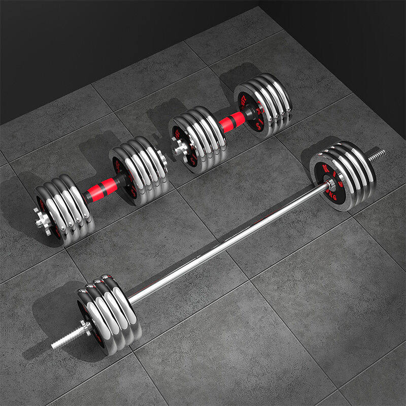 Constant power dumbbell men's electroplated heavy weight dumbbell barbell set fitness equipment household detachable combination dual-use