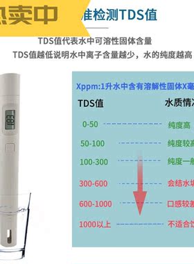 水质检测笔家用饮用水测水笔净水过滤器自来水水质器升级款水质检