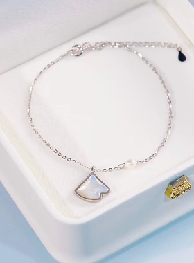 莫桑石白贝母珍珠手链时尚