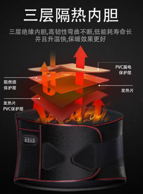 恒适电加热护腰暖宫热敷腰带保暖宫发热腰部按摩器大姨妈礼品盛和