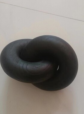 侘寂风碳化木套环几何摆件