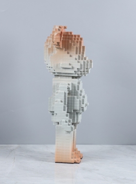 现代简约卡通树脂彩色玩偶装饰