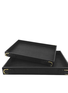 简约现代皮革托盘装饰品