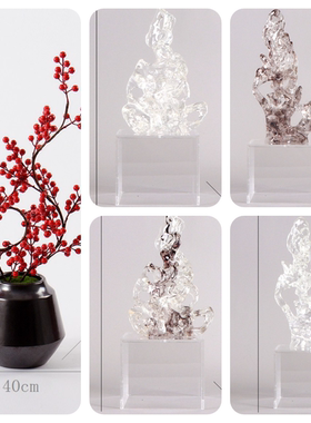 新中式圆形托盘水果盘玄关电视柜黑色收纳盘茶室送礼摆件软装饰品