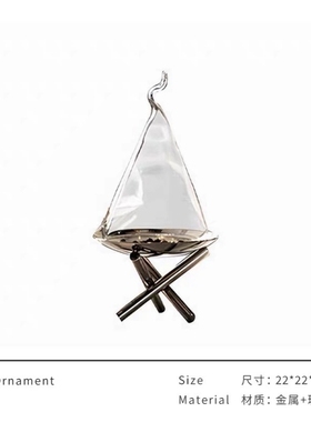 现代轻奢样板房餐桌装饰摆件