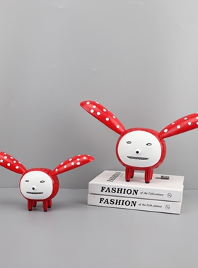 北欧现代卡通彩色树脂雕塑摆件