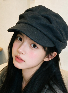 2026秋冬日系复古百搭贝雷帽女