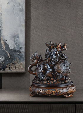 莲善堂貔貅摆件大号貔貅工艺品家居客厅玄关装饰品乔迁新居礼品38