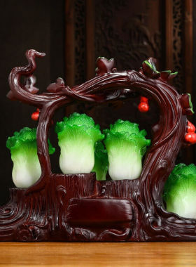 汉京多福多财白菜客厅摆件家居玄关酒柜电视柜装饰品店铺开业乔迁