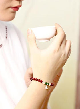 泽艺缘原创印度小叶紫檀手串莲之影女士情侣手链生日礼物情结8mm