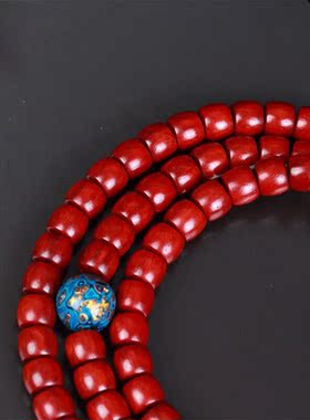 安道子印度小叶紫檀手串7x8mmx108颗高2A+级老形6.5x8mm